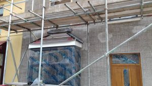 Pauls Plastering - Hip slate roof made over bay window